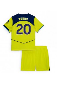 Tottenham Hotspur Mohammed Kudus #20 Jalkapallovaatteet Lasten Kolmas peliasu 2025-26 Lyhythihainen (+ Lyhyet housut)